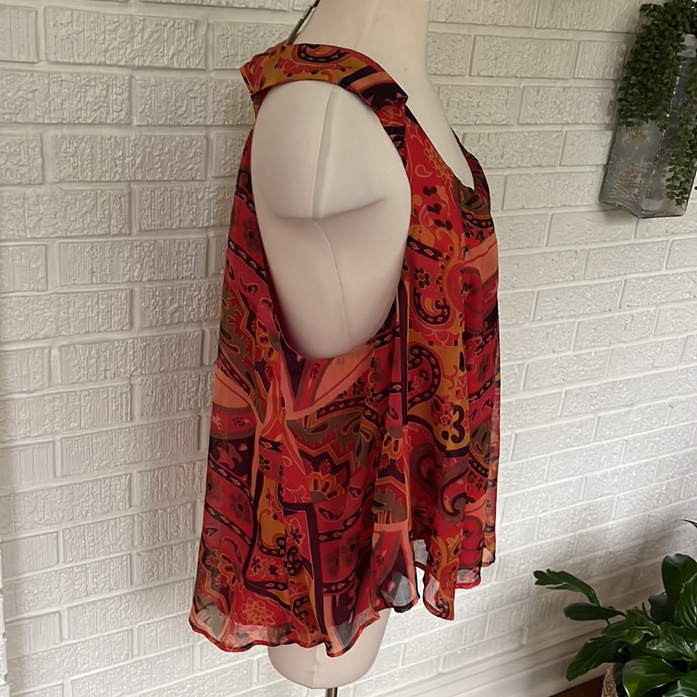 Free People Red Multi-Color Top - Picture 4 of 9